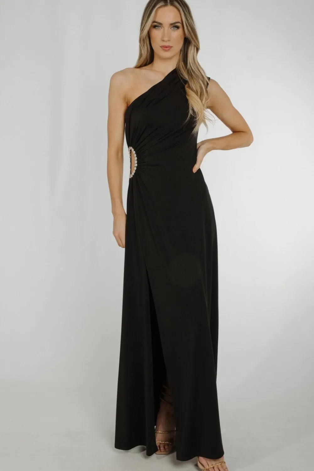 The Walk in Wardrobe Midi Dresses|Maxi Dresses>Alana One Shoulder Ruched Dress In Cream