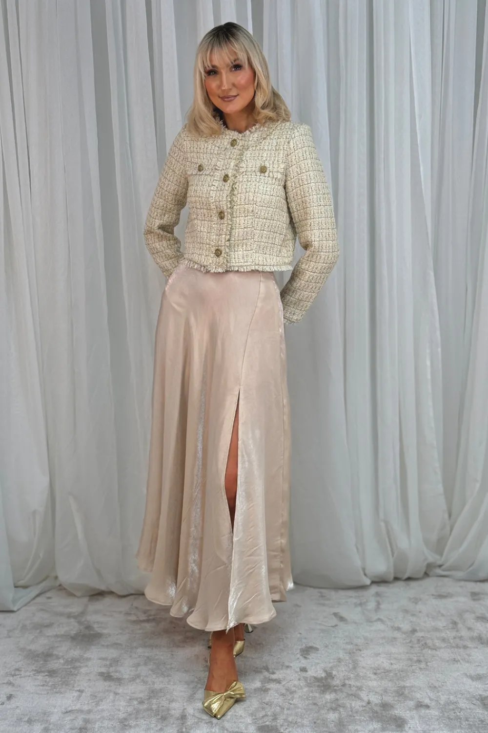 The Walk in Wardrobe Skirts & Skorts>Elsa Maxi Skirt In Cream