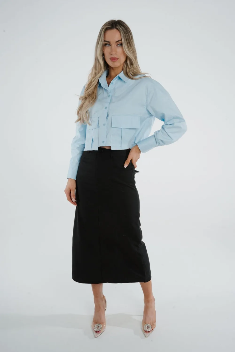 The Walk in Wardrobe Skirts & Skorts>Elsa Midi Skirt In Black