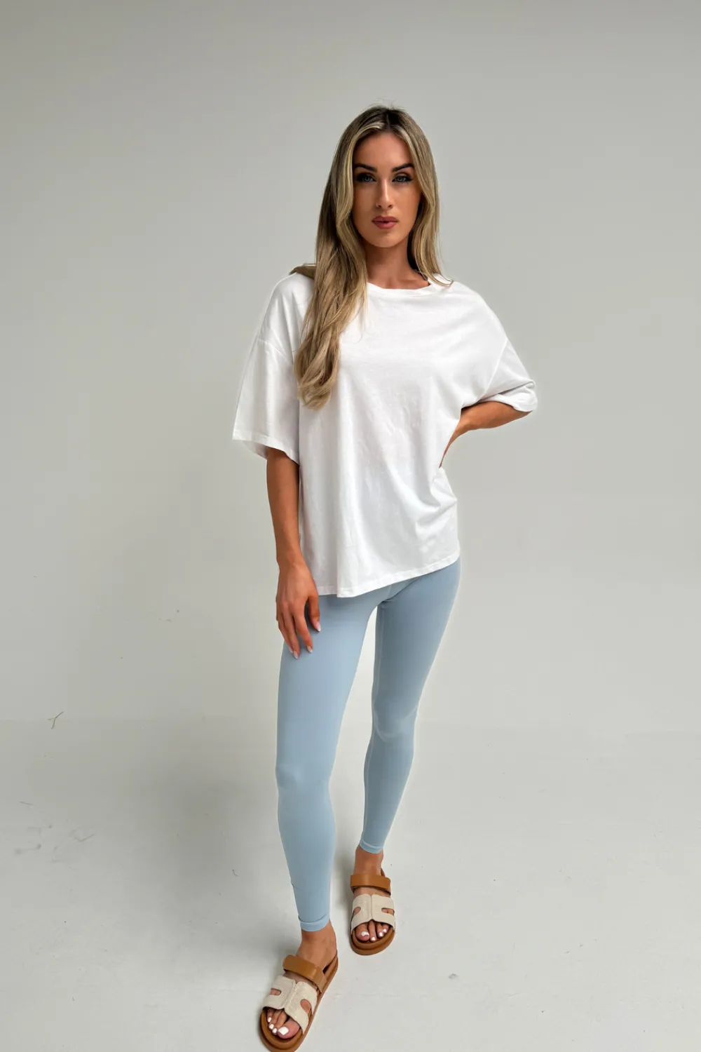 The Walk in Wardrobe Trousers>Freya High Waist Sport Legging In Light Blue