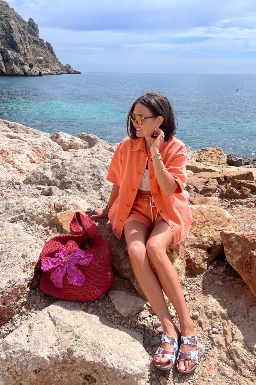 The Walk in Wardrobe Shirts>Kiera Denim Shirt In Orange