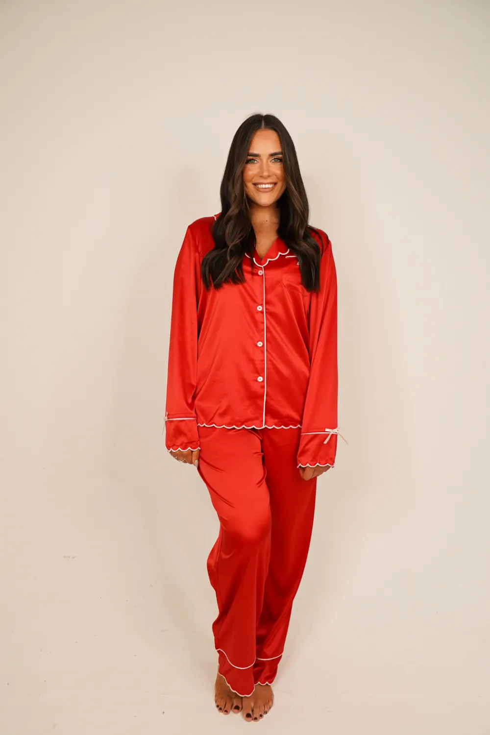The Walk in Wardrobe Sleepwear>Love Laura Trim Pyjamas In Pink