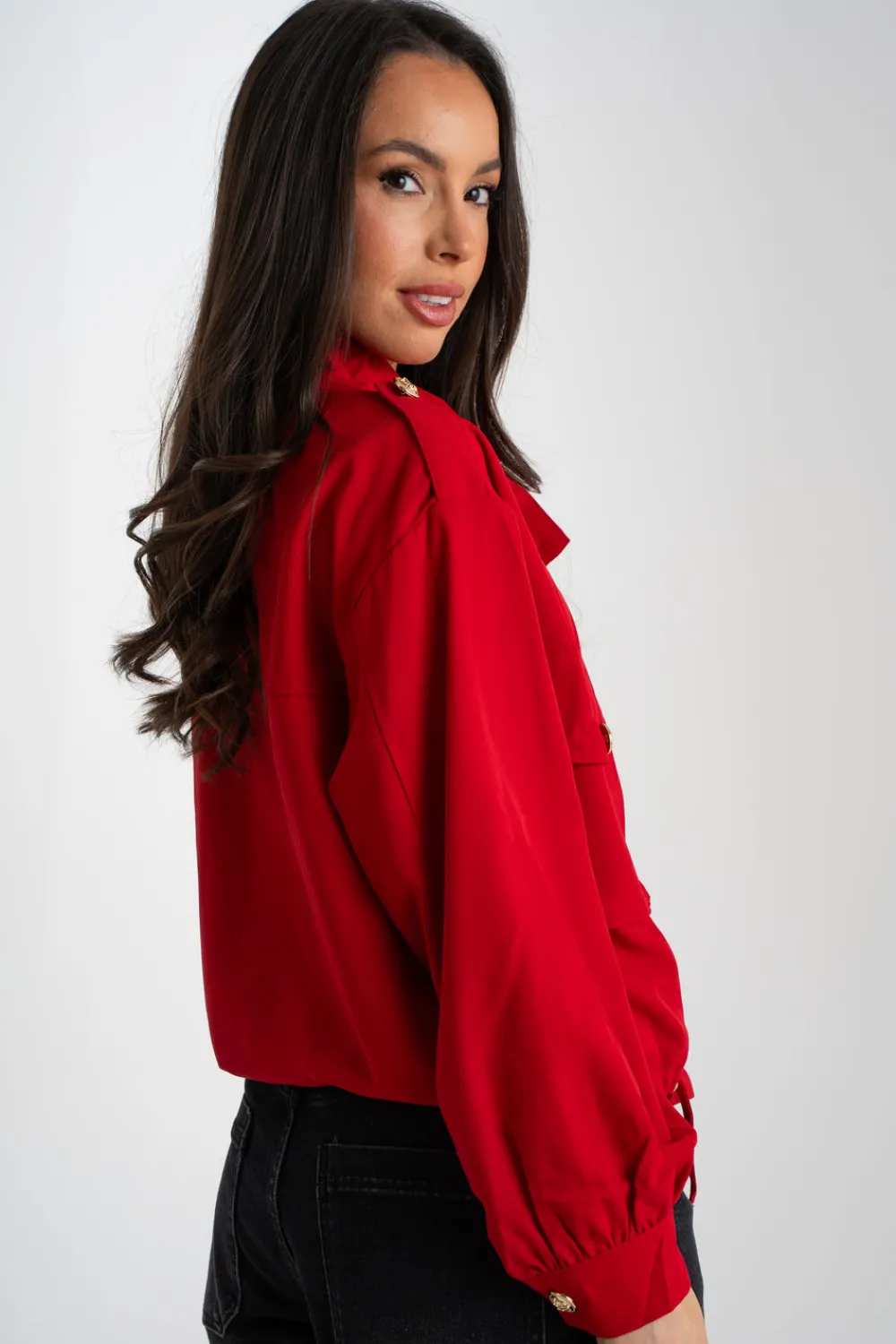 The Walk in Wardrobe Coats & Jackets>Una Cargo Jacket In Red