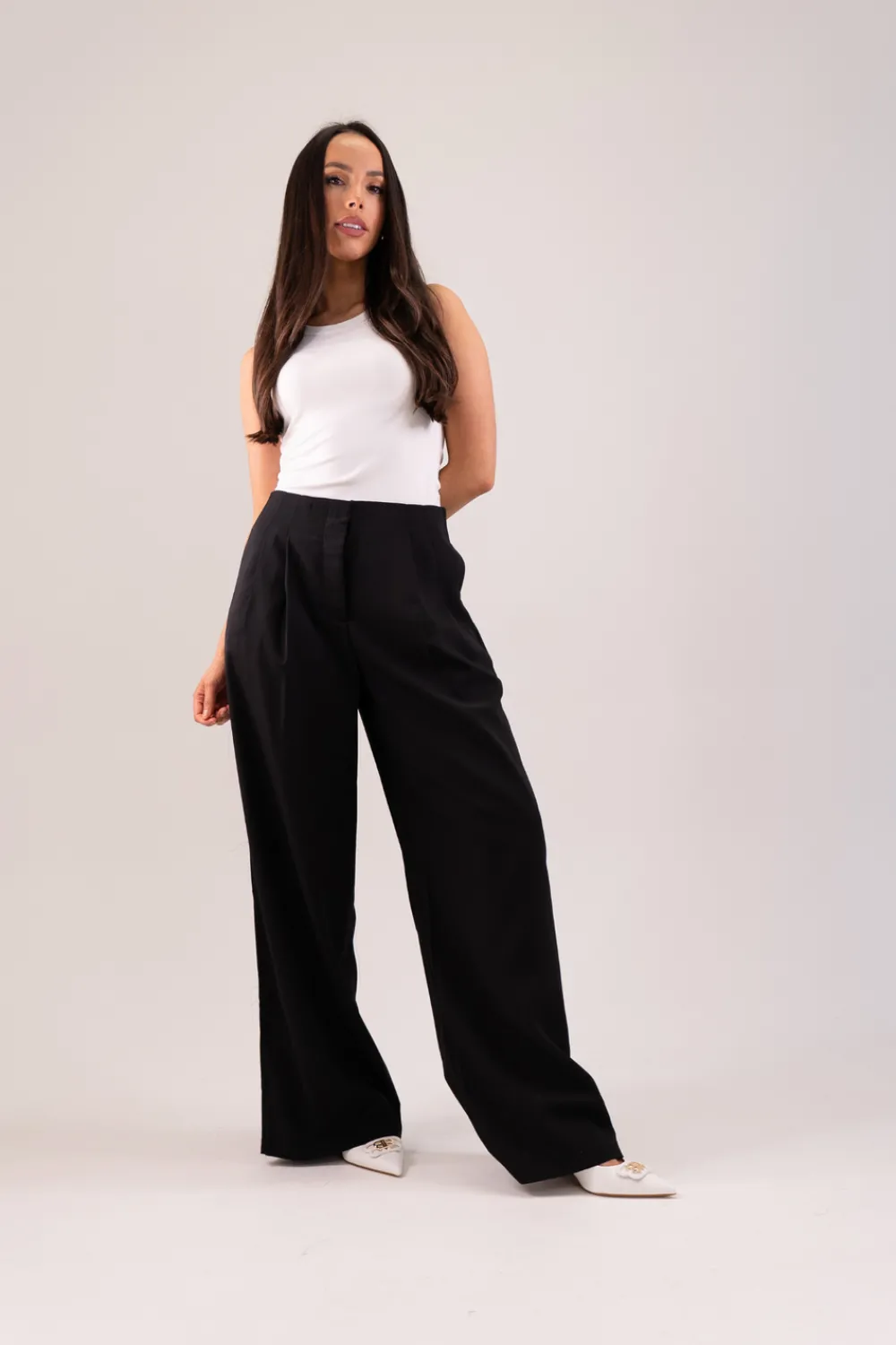 The Walk in Wardrobe Trousers>Willow Wide Leg Trousers In Chocolate